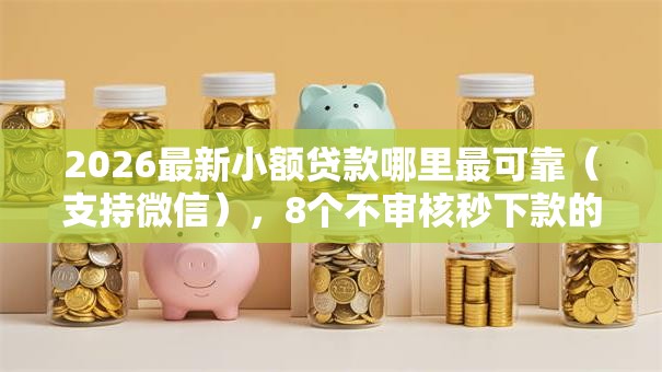 2026最新小额贷款哪里最可靠（支持微信），8个不审核秒下款的小额贷款网贷无私分享