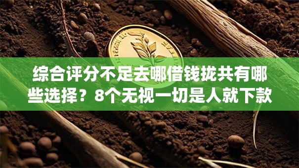 综合评分不足去哪借钱拢共有哪些选择?8个无视一切是人就下款app详解 综合评分不足去哪借钱拢共有哪些选择?8个无视一切是人就下款app详解