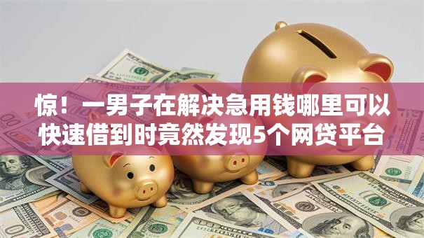 惊！一男子在解决急用钱哪里可以快速借到时竟然发现5个网贷平台最好下款，事后分享了出来