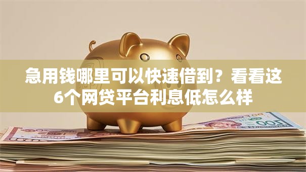 急用钱哪里可以快速借到?看看这6个网贷平台利息低怎么样 急用钱哪里可以快速借到?看看这6个网贷平台利息低怎么样