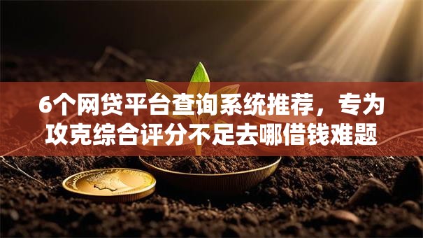6个网贷平台查询系统推荐，专为攻克综合评分不足去哪借钱难题