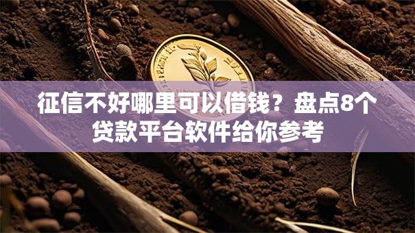征信不好哪里可以借钱?盘点8个贷款平台软件给你参考 征信不好哪里可以借钱?盘点8个贷款平台软件给你参考
