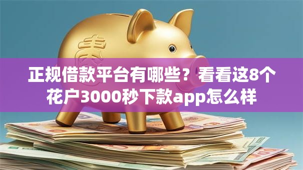 正规借款平台有哪些？看看这8个花户3000秒下款app怎么样