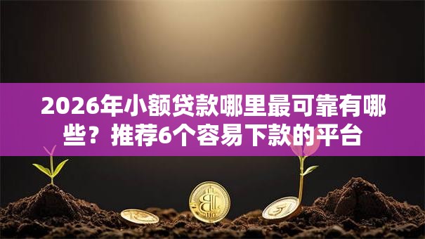 2026年小额贷款哪里最可靠有哪些?推荐6个容易下款的平台 2026年小额贷款哪里最可靠有哪些?推荐6个容易下款的平台
