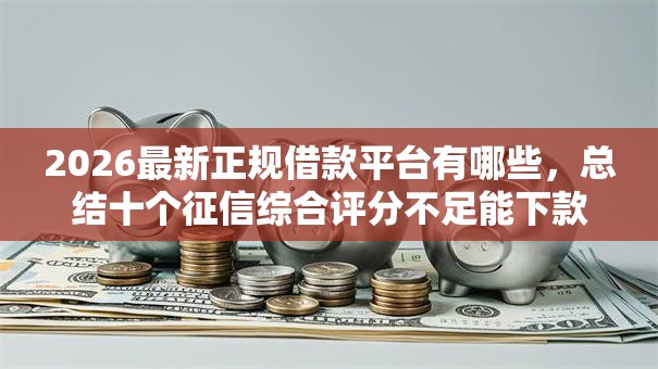 2026最新正规借款平台有哪些，总结十个征信综合评分不足能下款的平台！