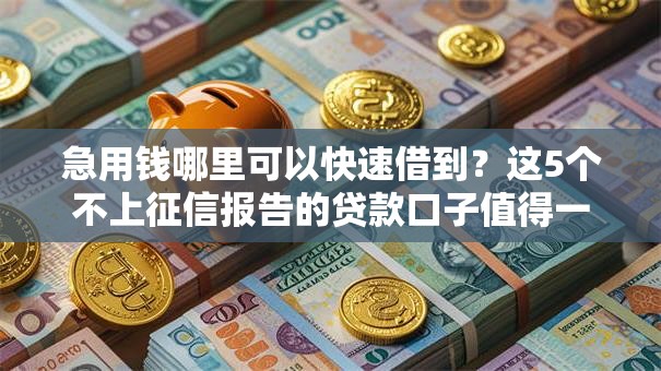 急用钱哪里可以快速借到?这5个不上征信报告的贷款口子值得一试 急用钱哪里可以快速借到?这5个不上征信报告的贷款口子值得一试