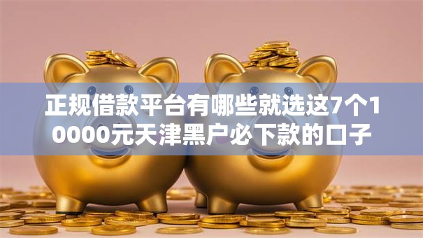 正规借款平台有哪些就选这7个10000元天津黑户必下款的口子