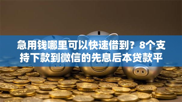 急用钱哪里可以快速借到?8个支持下款到微信的先息后本贷款平台 急用钱哪里可以快速借到?8个支持下款到微信的先息后本贷款平台