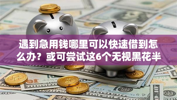 遇到急用钱哪里可以快速借到怎么办？或可尝试这6个无视黑花半夜下款的网贷软件
