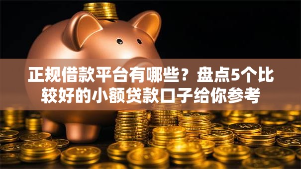 正规借款平台有哪些?盘点5个比较好的小额贷款口子给你参考 正规借款平台有哪些?盘点5个比较好的小额贷款口子给你参考