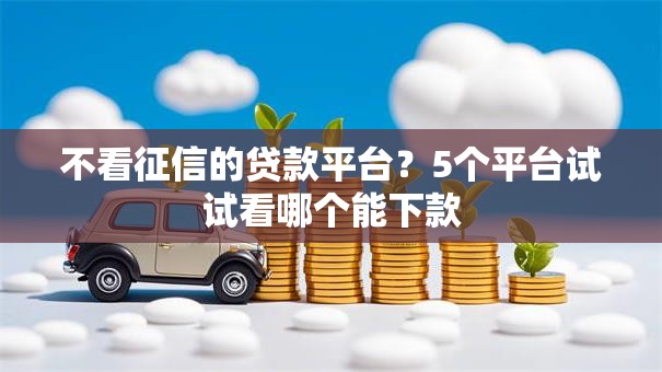 不看征信的贷款平台?5个平台试试看哪个能下款 不看征信的贷款平台?5个平台试试看哪个能下款