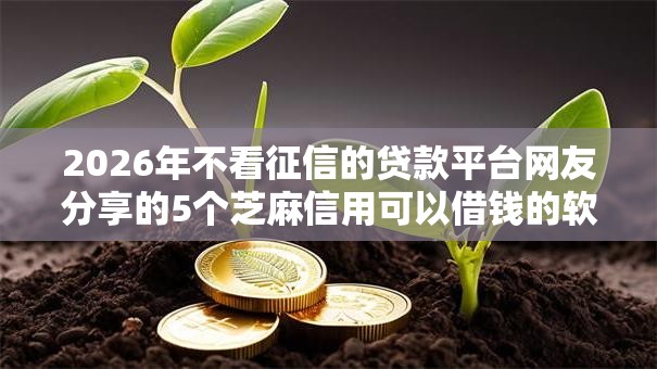 2026年不看征信的贷款平台网友分享的5个芝麻信用可以借钱的软件我觉得不错！
