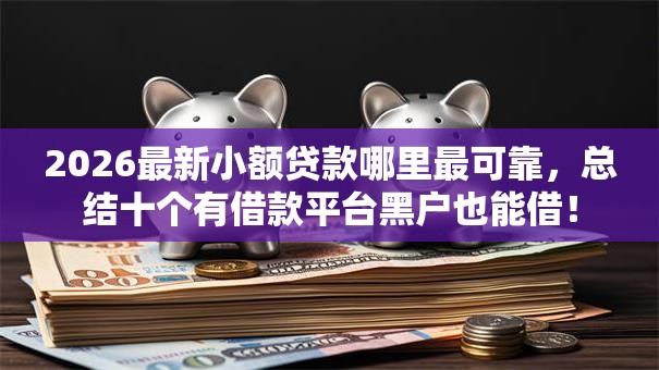 2026最新小额贷款哪里最可靠，总结十个有借款平台黑户也能借！