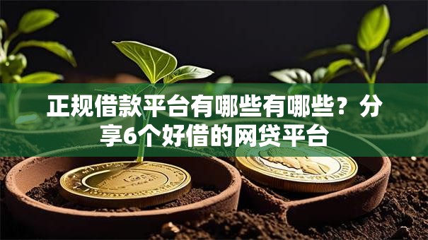 正规借款平台有哪些有哪些?分享6个好借的网贷平台 正规借款平台有哪些有哪些?分享6个好借的网贷平台