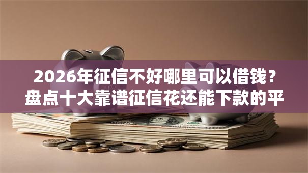 2026年征信不好哪里可以借钱？盘点十大靠谱征信花还能下款的平台