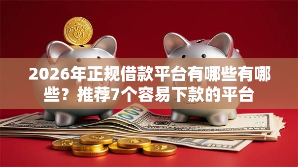2026年正规借款平台有哪些有哪些？推荐7个容易下款的平台
