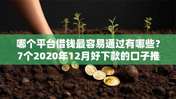 哪个平台借钱最容易通过有哪些？7个2020年12月好下款的口子推荐给你