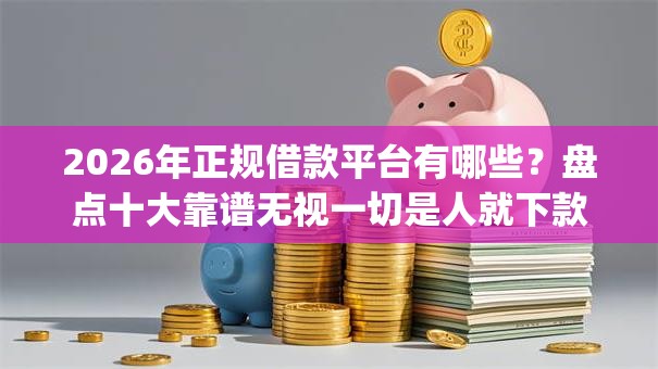 2026年正规借款平台有哪些？盘点十大靠谱无视一切是人就下款的app