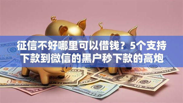 征信不好哪里可以借钱?5个支持下款到微信的黑户秒下款的高炮口子 征信不好哪里可以借钱?5个支持下款到微信的黑户秒下款的高炮口子