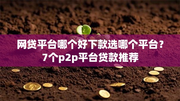 网贷平台哪个好下款选哪个平台？7个p2p平台贷款推荐
