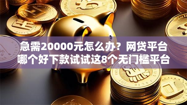 急需20000元怎么办？网贷平台哪个好下款试试这8个无门槛平台