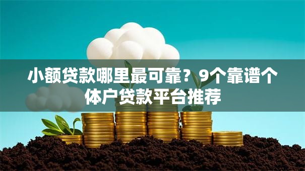 小额贷款哪里最可靠?9个靠谱个体户贷款平台推荐 小额贷款哪里最可靠?9个靠谱个体户贷款平台推荐