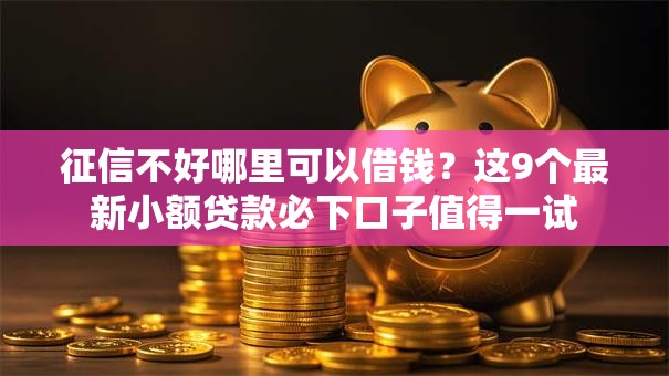 征信不好哪里可以借钱？这9个最新小额贷款必下口子值得一试