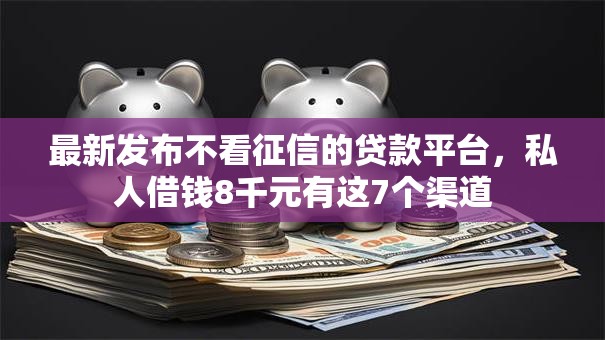 最新发布不看征信的贷款平台，私人借钱8千元有这7个渠道