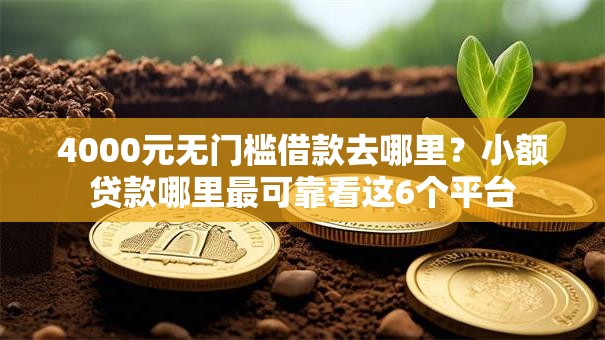 4000元无门槛借款去哪里？小额贷款哪里最可靠看这6个平台
