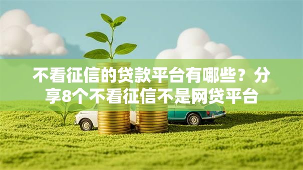 不看征信的贷款平台有哪些？分享8个不看征信不是网贷平台