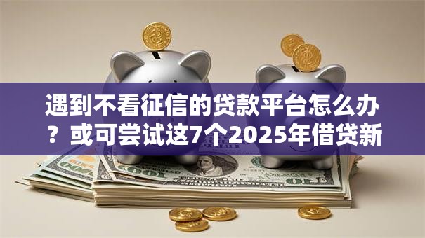 遇到不看征信的贷款平台怎么办？或可尝试这7个2025年借贷新口子