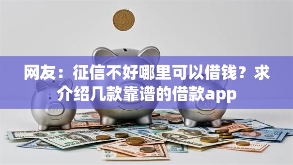 网友：征信不好哪里可以借钱？求介绍几款靠谱的借款app