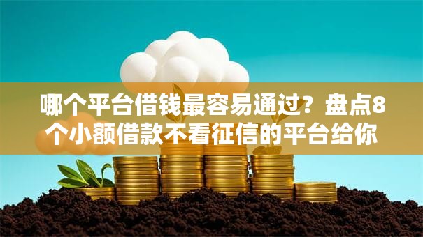 哪个平台借钱最容易通过？盘点8个小额借款不看征信的平台给你参考