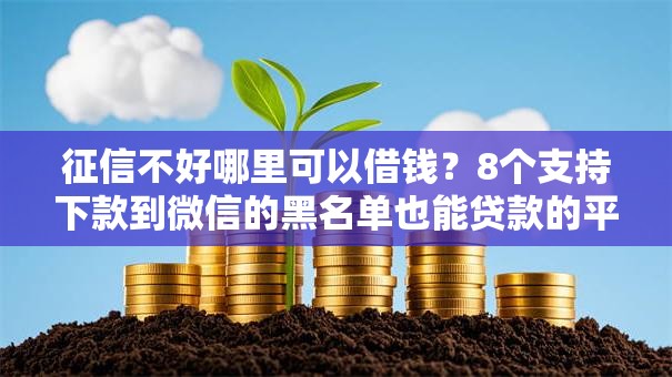 征信不好哪里可以借钱？8个支持下款到微信的黑名单也能贷款的平台