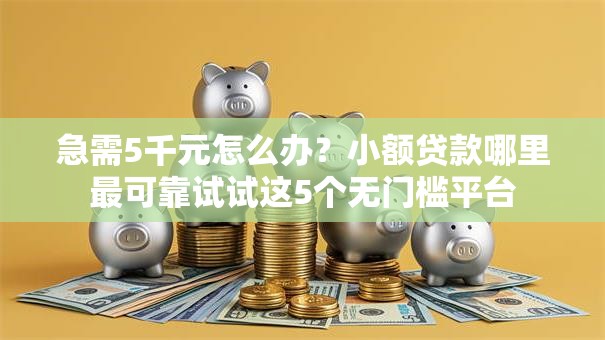 急需5千元怎么办？小额贷款哪里最可靠试试这5个无门槛平台