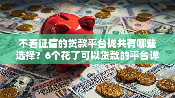 不看征信的贷款平台拢共有哪些选择?6个花了可以贷款的平台详解 不看征信的贷款平台拢共有哪些选择?6个花了可以贷款的平台详解