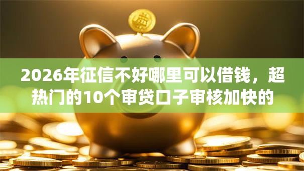 2026年征信不好哪里可以借钱，超热门的10个审贷口子审核加快的app推荐