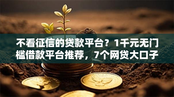 不看征信的贷款平台?1千元无门槛借款平台推荐,7个网贷大口子轻松借软件盘点 不看征信的贷款平台?1千元无门槛借款平台推荐,7个网贷大口子轻松借软件盘点