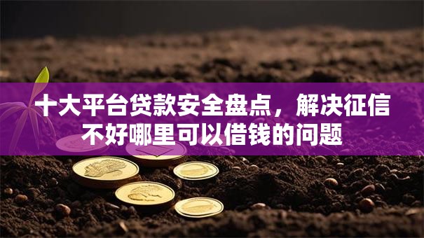 十大平台贷款安全盘点,解决征信不好哪里可以借钱的问题 十大平台贷款安全盘点,解决征信不好哪里可以借钱的问题