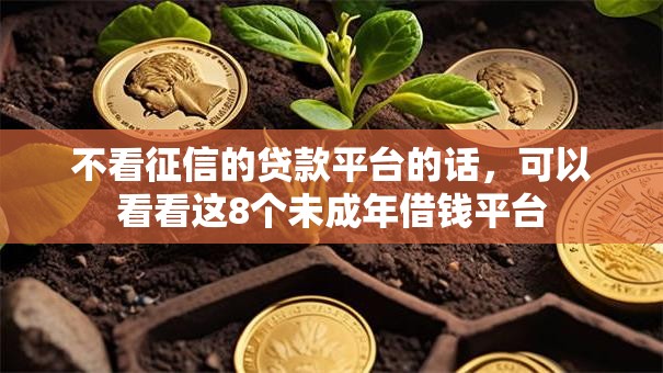 不看征信的贷款平台的话,可以看看这8个未成年借钱平台 不看征信的贷款平台的话,可以看看这8个未成年借钱平台