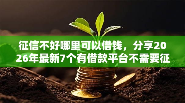 征信不好哪里可以借钱,分享2026年最新7个有借款平台不需要征信就能借钱的 征信不好哪里可以借钱,分享2026年最新7个有借款平台不需要征信就能借钱的