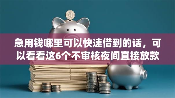 急用钱哪里可以快速借到的话，可以看看这6个不审核夜间直接放款的网贷app