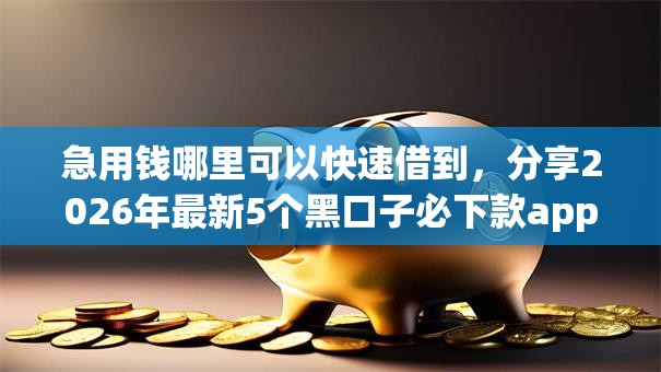 急用钱哪里可以快速借到,分享2026年最新5个黑口子必下款app2023 急用钱哪里可以快速借到,分享2026年最新5个黑口子必下款app2023
