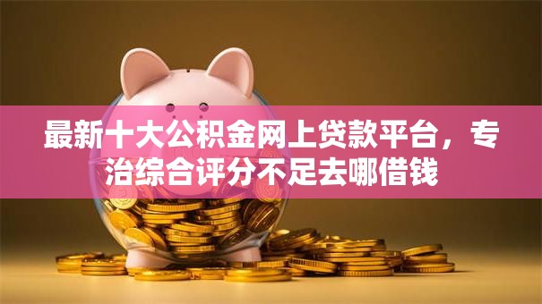 最新十大公积金网上贷款平台，专治综合评分不足去哪借钱