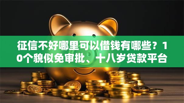 征信不好哪里可以借钱有哪些？10个貌似免审批、十八岁贷款平台合集
