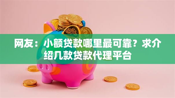 网友:小额贷款哪里最可靠?求介绍几款贷款代理平台 网友:小额贷款哪里最可靠?求介绍几款贷款代理平台
