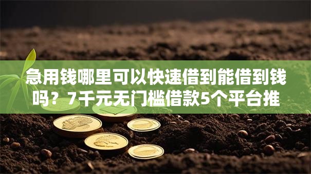 急用钱哪里可以快速借到能借到钱吗?7千元无门槛借款5个平台推荐 急用钱哪里可以快速借到能借到钱吗?7千元无门槛借款5个平台推荐