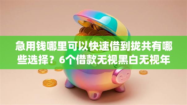 急用钱哪里可以快速借到拢共有哪些选择?6个借款无视黑白无视年龄100%秒过app详解 急用钱哪里可以快速借到拢共有哪些选择?6个借款无视黑白无视年龄100%秒过app详解