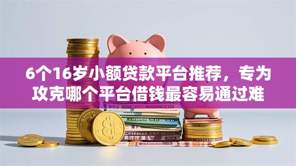 6个16岁小额贷款平台推荐，专为攻克哪个平台借钱最容易通过难题