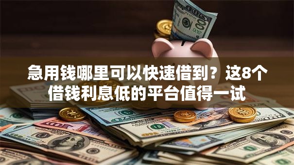 急用钱哪里可以快速借到?这8个借钱利息低的平台值得一试 急用钱哪里可以快速借到?这8个借钱利息低的平台值得一试